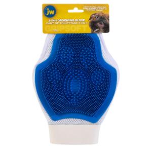 JW Pet Any Dog Grooming Glove Apparel, Control Shedding Wet or Dry, Adjustable Wrist Strap