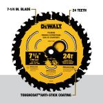 DEWALT 7-1/4 Inch 24-Tooth Carbide-tipped Steel Circular Saw Blade