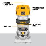 DEWALT 1.25 HP 1/4-Inch Variable Speed Compact Router DWP611