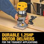 DEWALT 1.25 HP 1/4-Inch Variable Speed Compact Router DWP611