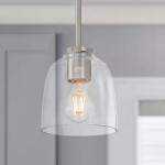 2-1/4 in. Fitter Clear Glass Dome Pendant Lamp Shade