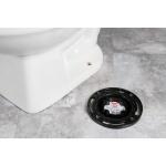 Oatey Fast Set 3 in. Outside Fit 4 in. Inside Fit ABS Open Hub Toilet Flange with Test Cap and Plastic Ring (435562)