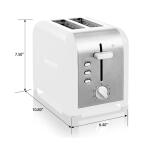 Kenmore 2-Slice Stainless Steel Toaster, White & Silver