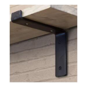 Crates & Pallet 6 in. Steel Shelf Bracket for Wood Shelving Black