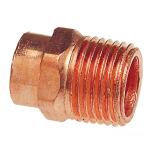 Everbilt 604 1/2 in. x 1/2 in. Wrot Copper Cup X MIP Adapter Pro Pack (25-Pack)