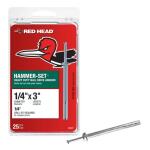 Red Head 1/4 in. x 3 in. Hammer-Set Nail Drive Concrete Anchors (25-Pack)