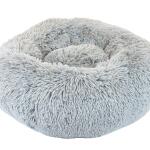 Precious Tails Round Ice Gray Polyester Pillow Small Pet Bed Dog Cat