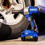 Kobalt 24-Volt Brushless Impact Wrench with Battery and Charger