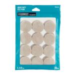 1-1/2 in. Beige Self- Adhesive Heavy-Duty Felt Pads (24-Pack) By Everbilt