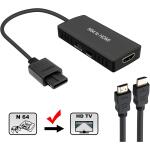 Y.D.F N64 to HDMI Converter Adapter Support 16:9/4:3 Conversion, HDMI Link Cable for N64 /SNES/NGC/SFC?Plug and Play?