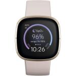 Fitbit Sense Health & Fitness Smartwatch S & L Bands Included) -White/Gold