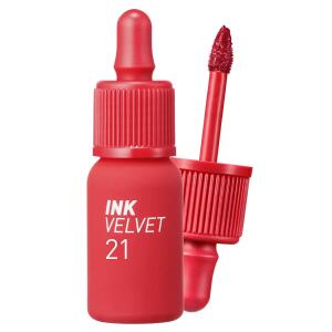 Peripera Ink the Velvet Lip Tint, 021 VITALITY CORAL RED, High Pigment Color, Longwear, Weightless, Not Animal Tested, Gluten Free, Paraben Free