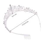 Didder Crystal AB Rhinestones Tiaras and Crowns for Women with Comb Headband Elegant Princess The Crowns for Women Birthday Crowns for Women Tiaras for girls.