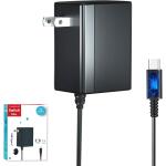 Charger for Nintendo Switch with 5FT Charging Cable, AC Power Supply Adapter for Nintendo Switch/LITE/OLED 