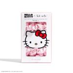 Hello Kitty x Kitsch Satin Jumbo Overnight Heatless Curling Set, Pink Kitty Faces, Hair Rollers and Curling Rod Headband for No Heat Soft Curls