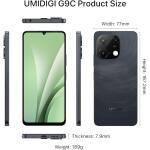 UMIDIGI G9C Android 14 Black Unlocked Smartphone (12gb RAM/128gb Storage)