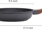 SENSARTE Nonstick Frying Pan Skillet, Swiss Granite Coating Omelette Pan, Healthy Stone Cookware Chef's Pan, PFOA Free (9.5 Inch)