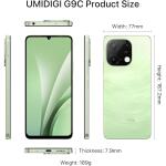 UMIDIGI G9C Android 14 Unlocked Smartphone Wi-Fi 128GB Green