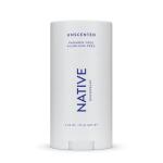 Native Deodorant Contains Naturally Derived Ingredients, Unscented, 72 Hour Odor Control, Deodorant for Women and Men, Aluminum Free with Baking Soda, Coconut Oil and Shea Butter