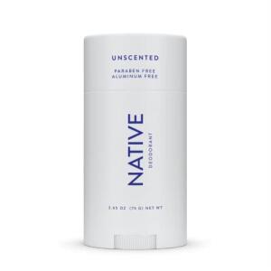 Native Deodorant Contains Naturally Derived Ingredients, Unscented, 72 Hour Odor Control, Deodorant for Women and Men, Aluminum Free with Baking Soda, Coconut Oil and Shea Butter