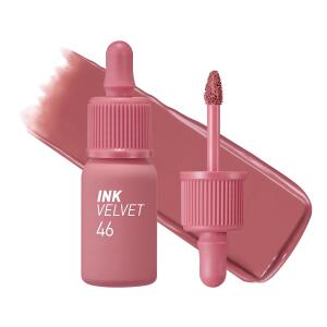 Peripera Ink the Velvet Lip Tint, 046 PINK MAUVE NUDE, High Pigment Color, Longwear, Weightless, Not Animal Tested, Gluten Free, Paraben Free