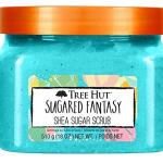 Tree Hut Sugared Fantasy Shea Sugar Scrub, Ultra Hydrating and Exfoliating Scrub for Nourishing Essential Body Care, 18 Oz