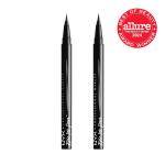 NYX PROFESSIONAL MAKEUP Epic Ink Liner, Waterproof Liquid Eyeliner, Vegan Formula, Black (Pack Of 2)