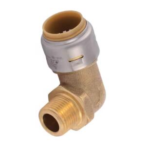 SharkBite Max 1/2 in. Push-to-Connect x 3/8 in. MIP Brass 90-Degree Elbow Dishwasher Fitting #UR281A