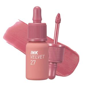 Peripera Ink the Velvet Lip Tint, 027 STRAWBERRY NUDE, High Pigment Color, Longwear, Weightless, Not Animal Tested, Gluten Free, Paraben Free