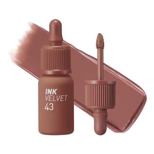 Peripera Ink the Velvet Lip Tint, 043 CAFFEINE NUDE, High Pigment Color, Longwear, Weightless, Not Animal Tested, Gluten Free, Paraben Free