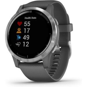 Garmin Vivoactive 4 GPS Smartwatch 45mm - Silver with Gray Band