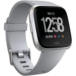 Fitbit Versa Smart Watch (S & L Bands Included) - Gray/Silver Aluminium