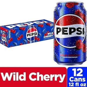 Pepsi Wild Cherry Soda, (Pack of 12)12 fl oz cans