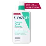 CeraVe Foaming Facial Cleanser, Non Drying Oil Control Face Wash, 19 Fluid Ounce, Daily Face Wash for Oily Skin, Hyaluronic Acid + Ceramides + Niacinamide, Fragrance Free & Paraben Free