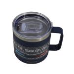 GRAPHYTE Double Wall Vacuum Insulated Stainless Steel Mugs with Handle and Slider Lid, (14oz) Navy