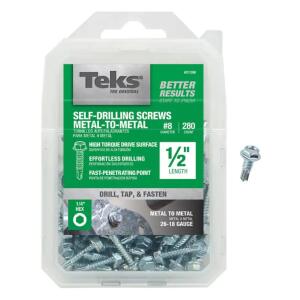 Teks #8 x 1/2 in. External Hex Flange Hex-Head Self-Drilling Screws (280-Pack)