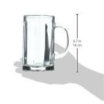 Circleware Glass Beer Mugs with Handle 2 piece/410 ml/Lf-603