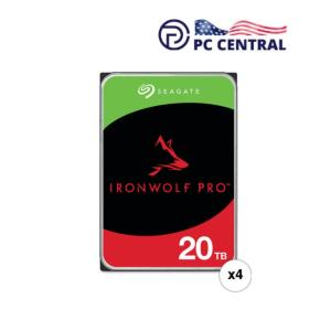 Seagate IronWolf Pro 20TB 7200 rpm SATA III 3.5" Internal NAS HDD (CMR, Retail, 4-Pack)