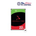 Seagate 22TB IronWolf Pro 7200 rpm SATA III 3.5" Internal NAS HDD (CMR, Retail, 4-Pack)