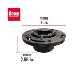 Oatey Fast Set 3 in. Outside Fit 4 in. Inside Fit ABS Open Hub Toilet Flange with Test Cap and Plastic Ring (435562)