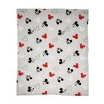 Cudlie Disney Mickey Mouse 1-ply Flannel Fleece Tossed Face Blanket