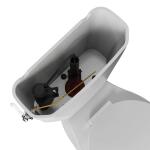 Everbilt Universal Mount Brass Toilet Tank Lever in White and Chrome (225441-W)