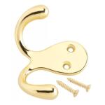 Everbilt Double Robe Hook Bright Brass