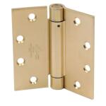 Everbilt 4-1/2 in. Square Radius Adjustable Spring Hinge Satin Brass