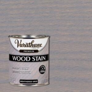 Varathane - 1 qt. Weathered Gray Premium Fast Dry Interior Wood Stain