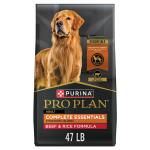 Purina Pro Plan Complete Essentials Shredded Blend Adult Dry Dog Food - Beef & Rice 47lb