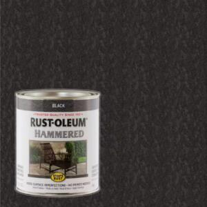 Rust-Oleum Stops Rust - 1 qt. Black Hammered Gloss Rust Preventive Interior/Exterior Paint