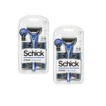 Schick Razor Xtreme4 Hybrid Razon with 1 + 5 Cartridge 2PK