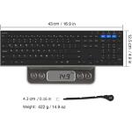 Arteck HB192 Universal Bluetooth Keyboard Multi-Device Rechargeable Battery