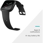 Fitbit Versa Smart Watch (S & L Bands Included) - Black/Black Aluminium